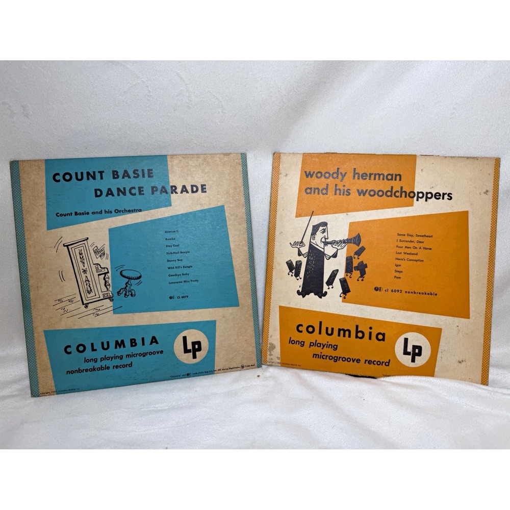 Columbia Jazz Vinyl LP Lot: Count Basie Dance Parade CL6079 & Herman CL6092